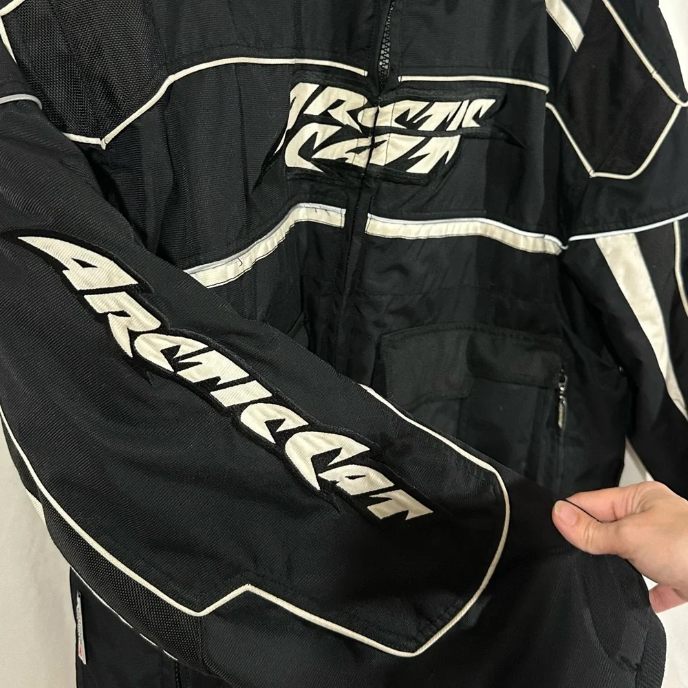 Arctic Cat Arcticwear Snowmobile Jacket XLT Men’s Black White Insulated - Picture 5 of 6